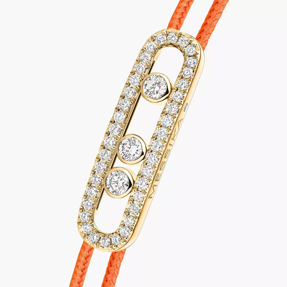 [OAK JURI]Messika Care(s) pink cord pavé bracelet
