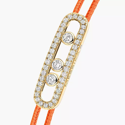 [OAK JURI]Messika Care(s) pink cord pavé bracelet