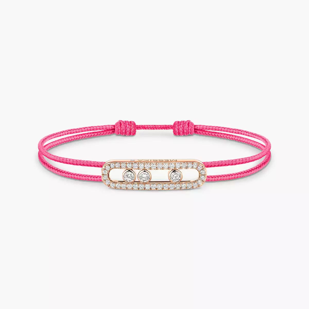 [OAK JURI]Messika Care(s) pink cord pavé bracelet