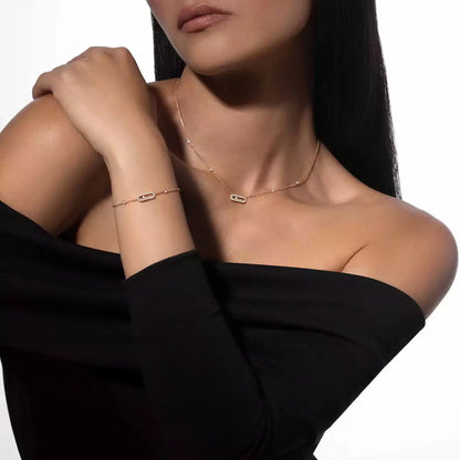 [OAK JURI]Move Uno Diamond Bracelet