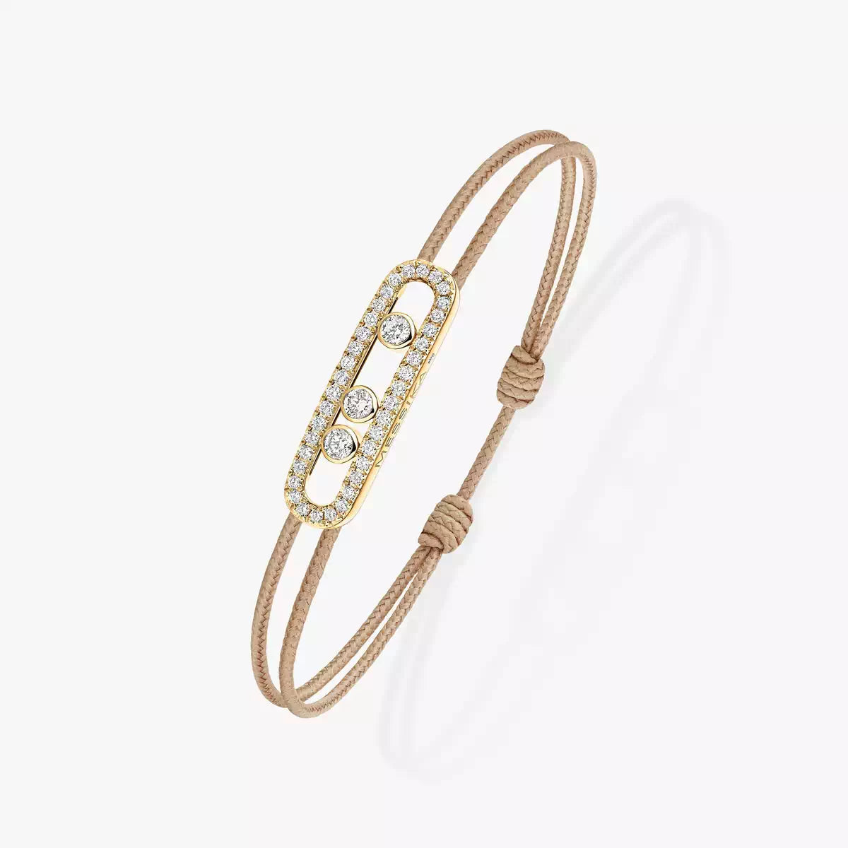 [OAK JURI]Messika Care(s) pink cord pavé bracelet