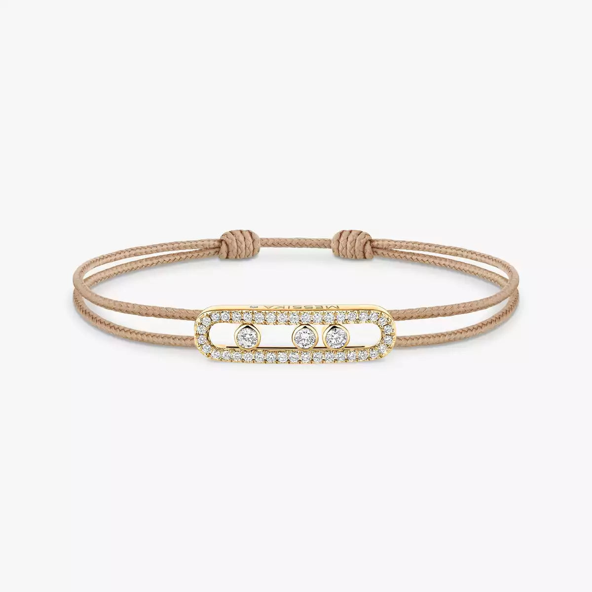 [OAK JURI]Messika Care(s) pink cord pavé bracelet
