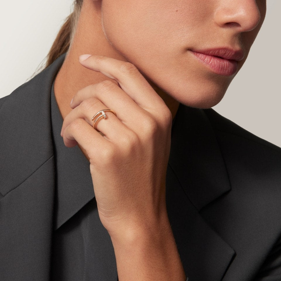 [OAK JURI]JUSTE 1.8MM HALF DIAMOND RING