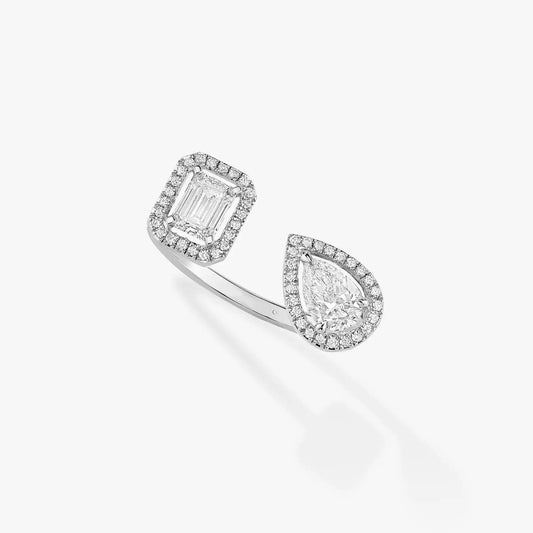 [OAK JURI]MY TWIN TOI & MOI SILVER DIAMOND RING