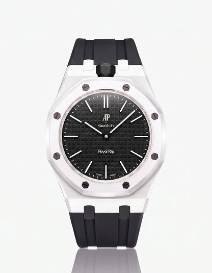 Silicone Strap & Bioceramic Case Royal Pop Ocho Negro(Customize  Colors)
