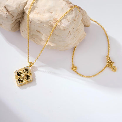 [OAK JURI]OPERA TULLE ENAMEL NECKLACE