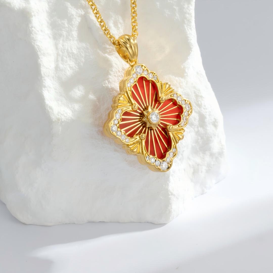 [OAK JURI]OPERA TULLE ENAMEL NECKLACE