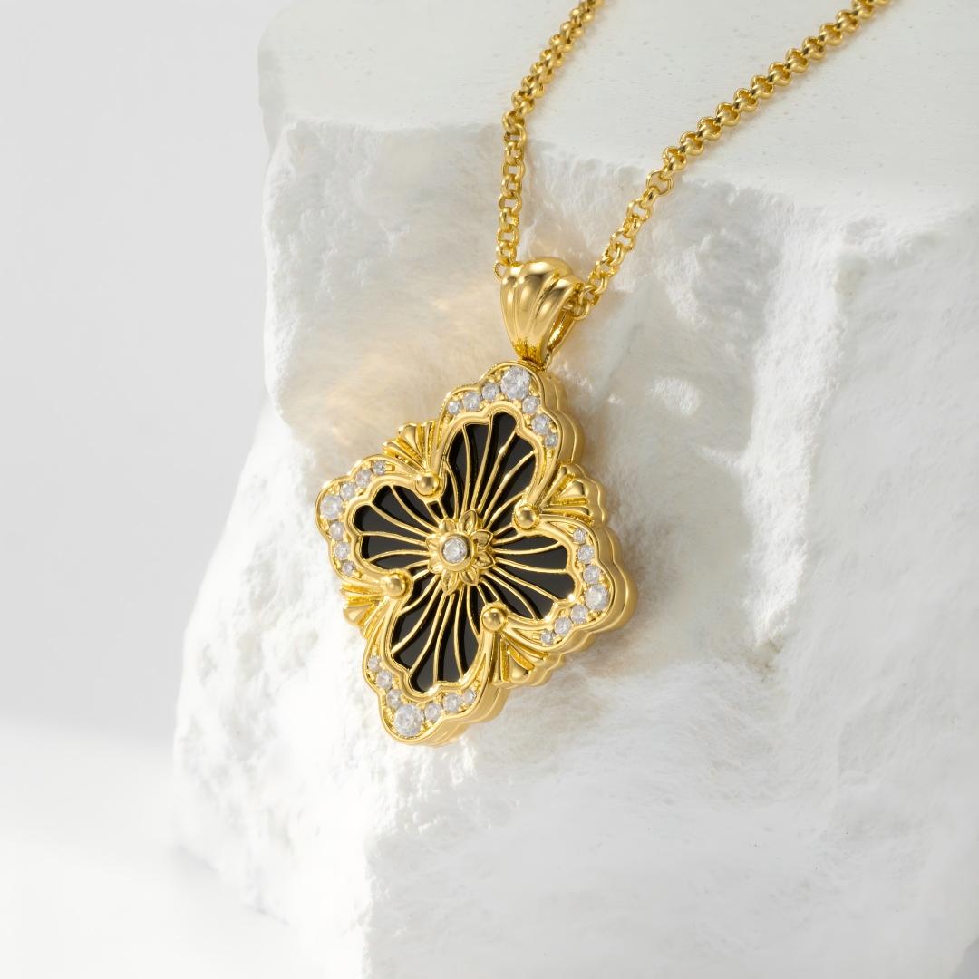 [OAK JURI]OPERA TULLE ENAMEL NECKLACE