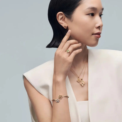 [OAK JURI]OPERA TULLE  RING WITH  ENAMEL BACKGROUND