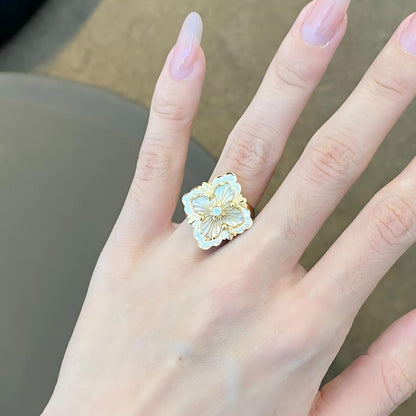 [OAK JURI]OPERA TULLE  RING WITH  ENAMEL BACKGROUND