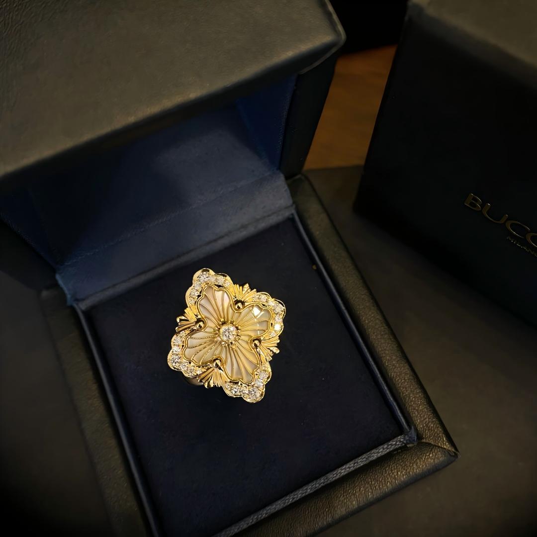 [OAK JURI]OPERA TULLE  RING WITH  ENAMEL BACKGROUND