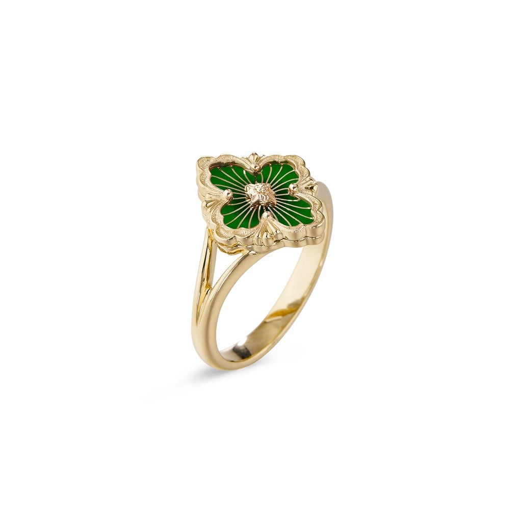 [OAK JURI]OPERA TULLE  RING WITH  ENAMEL BACKGROUND