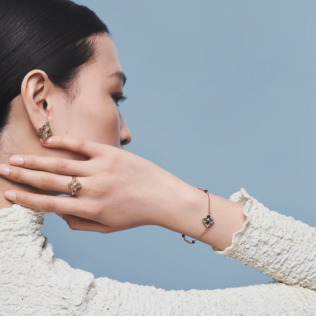 [OAK JURI]OPERA TULLE  RING WITH  ENAMEL BACKGROUND
