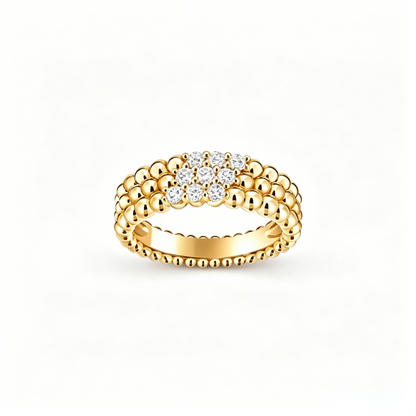 [OAK JURI] THREE-ROW DIAMOND RING
