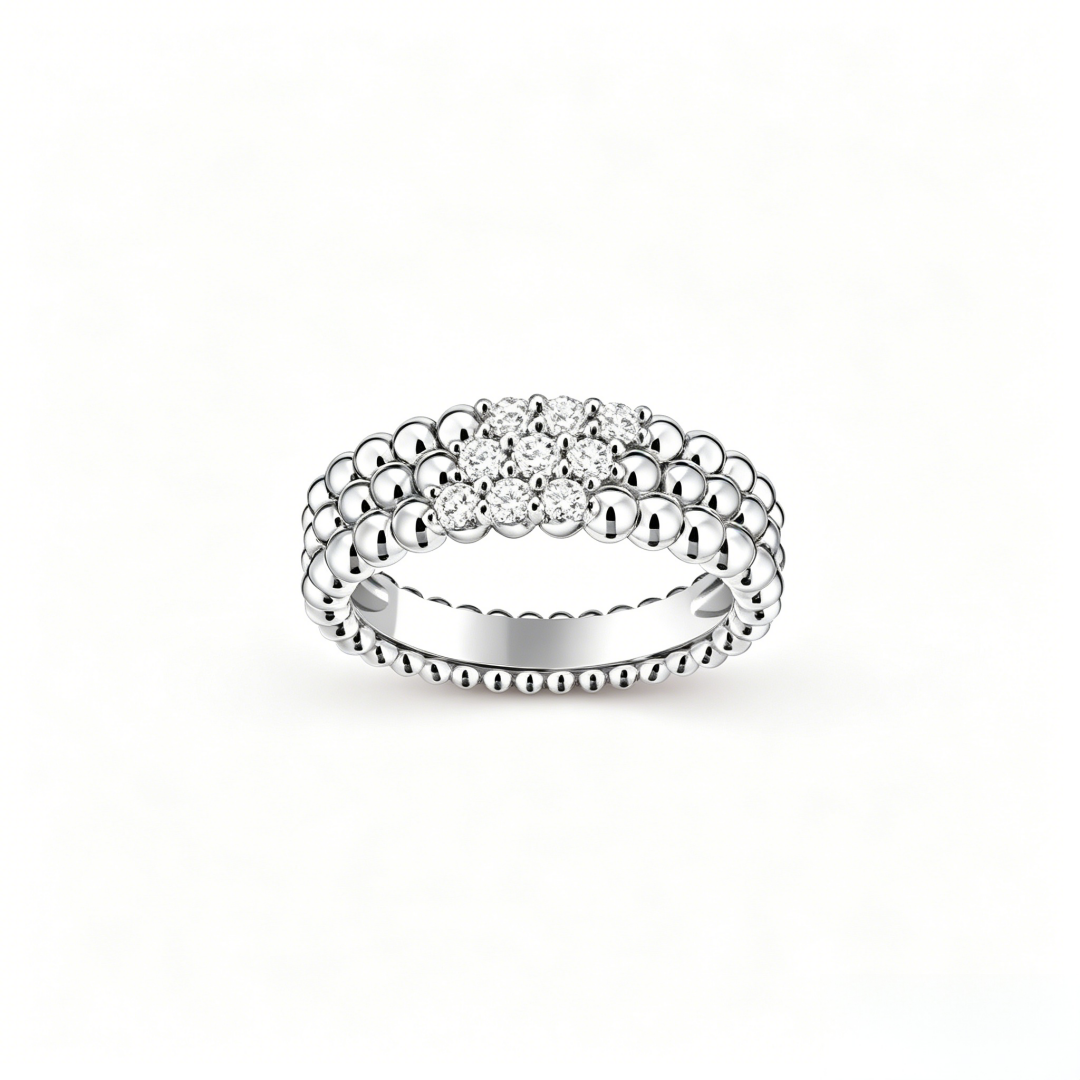 [OAK JURI] THREE-ROW DIAMOND RING