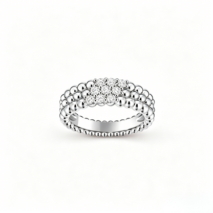 [OAK JURI] THREE-ROW DIAMOND RING