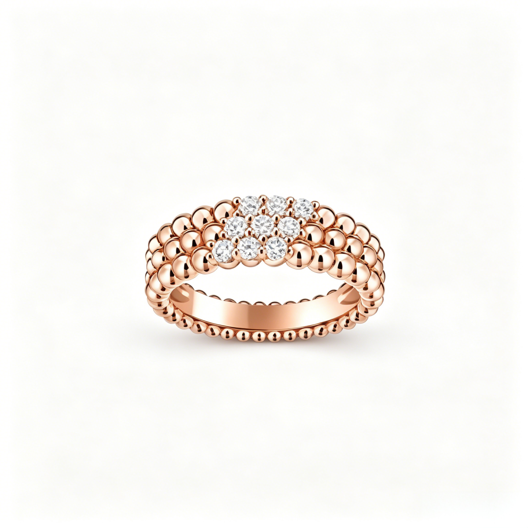 [OAK JURI] THREE-ROW DIAMOND RING