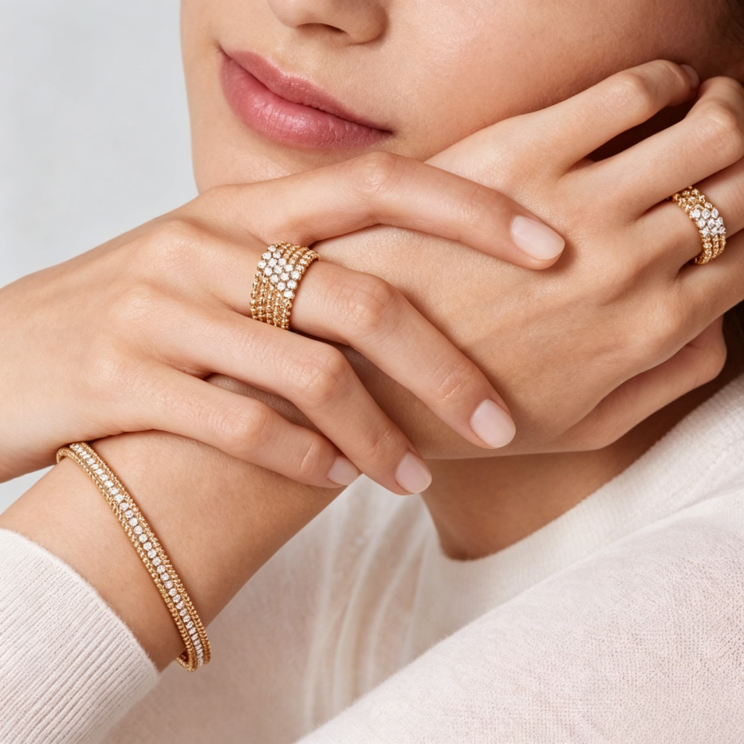 [OAK JURI] THREE-ROW DIAMOND RING