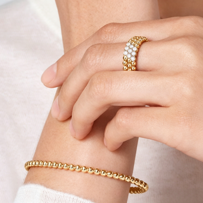 [OAK JURI] THREE-ROW DIAMOND RING
