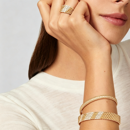 [OAK JURI]  FIVE-ROW DIAMOND BRACELET