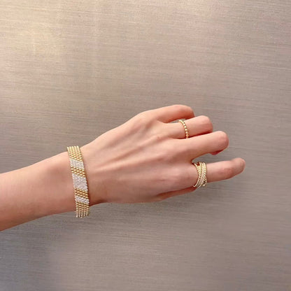 [OAK JURI]  FIVE-ROW DIAMOND BRACELET