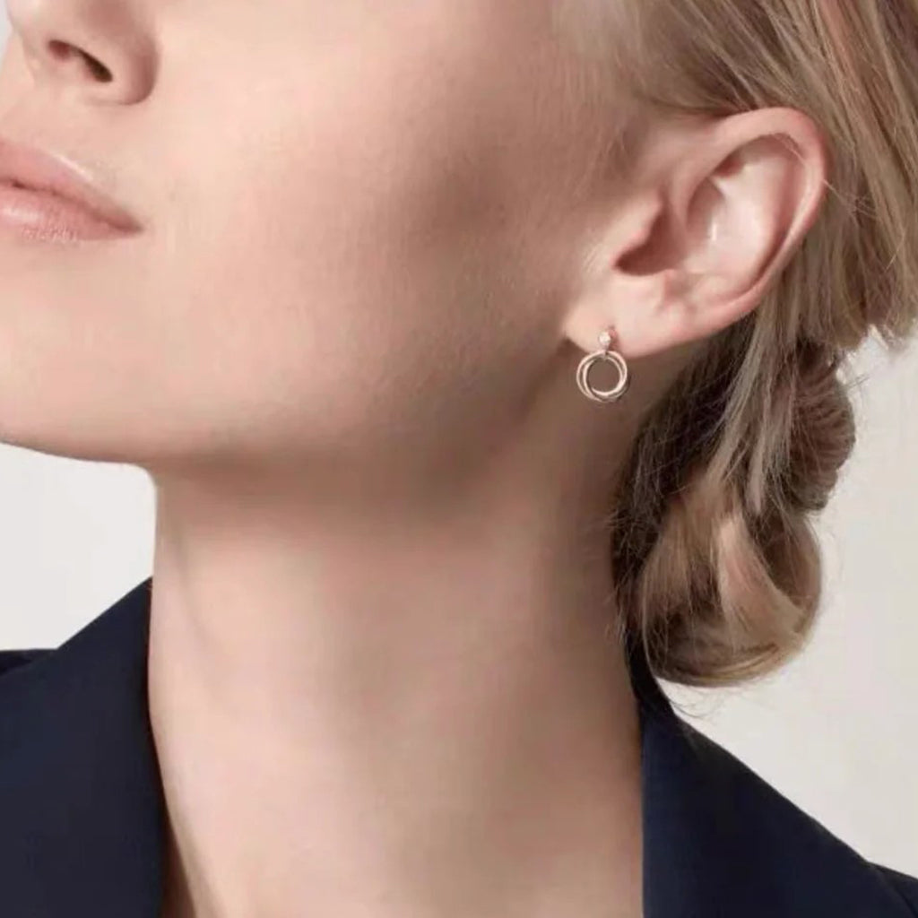 [OAK JURI]TRINITY ON DIAMOND  EARRINGS