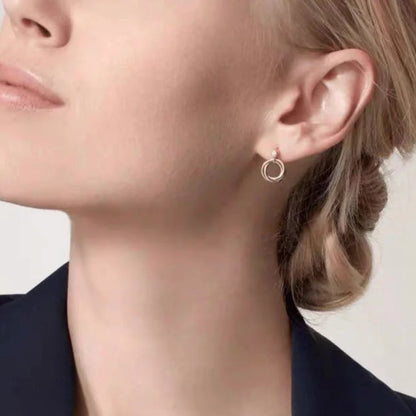 [OAK JURI]TRINITY ON DIAMOND  EARRINGS
