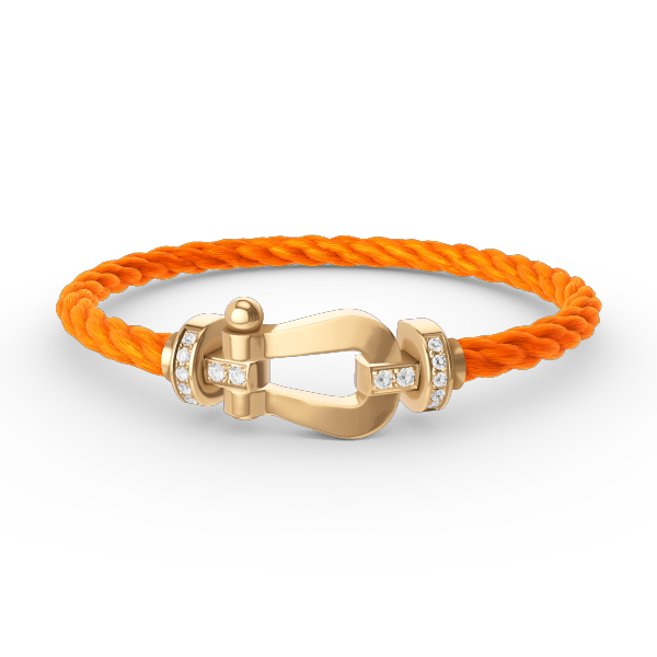 [OAK JURI]FORCE LARGE HORSESHOE HALF DIAMOND BRACELET GOLD