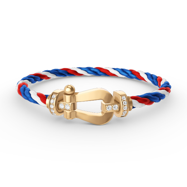 [OAK JURI]FORCE LARGE HORSESHOE HALF DIAMOND BRACELET GOLD