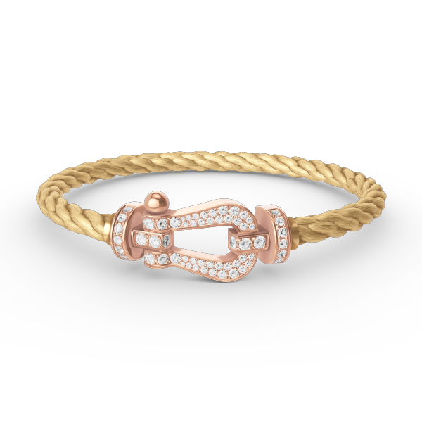 [OAK JURI]FORCE LARGE HORSESHOE FULL DIAMOND BRACELET ROSE GOLD