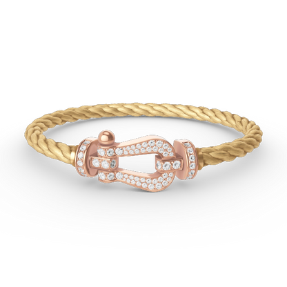 [OAK JURI]FORCE LARGE HORSESHOE FULL DIAMOND BRACELET ROSE GOLD
