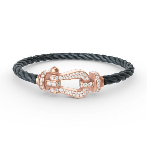 [OAK JURI]FORCE LARGE HORSESHOE FULL DIAMOND BRACELET ROSE GOLD