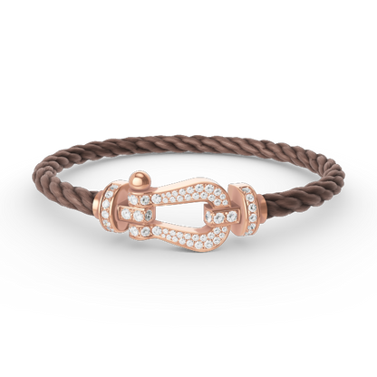 [OAK JURI]FORCE LARGE HORSESHOE FULL DIAMOND BRACELET ROSE GOLD