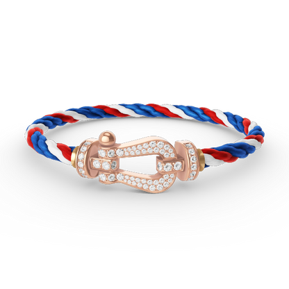 [OAK JURI]FORCE LARGE HORSESHOE FULL DIAMOND BRACELET ROSE GOLD