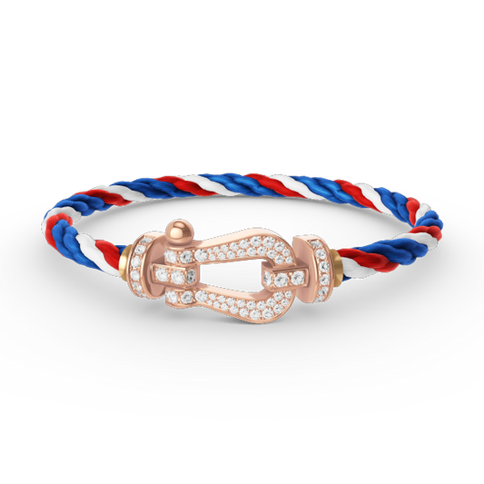 [OAK JURI]FORCE LARGE HORSESHOE FULL DIAMOND BRACELET ROSE GOLD