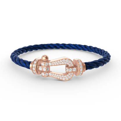 [OAK JURI]FORCE LARGE HORSESHOE FULL DIAMOND BRACELET ROSE GOLD