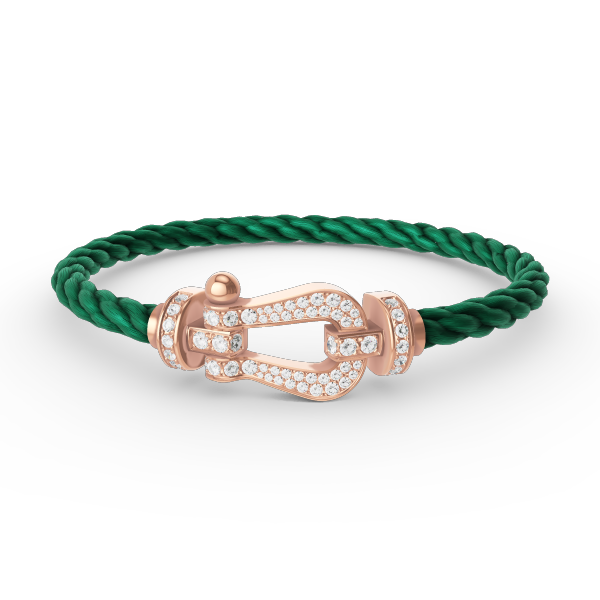 [OAK JURI]FORCE LARGE HORSESHOE FULL DIAMOND BRACELET ROSE GOLD