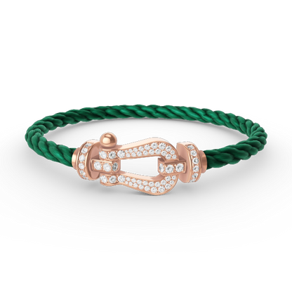 [OAK JURI]FORCE LARGE HORSESHOE FULL DIAMOND BRACELET ROSE GOLD