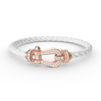 [OAK JURI]FORCE LARGE HORSESHOE FULL DIAMOND BRACELET ROSE GOLD