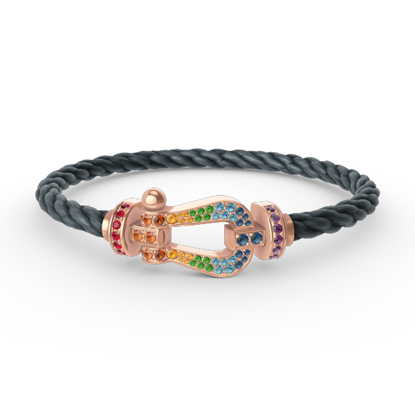 [OAK JURI]FORCE LARGE HORSESHOE  COLORED DIAMOND BRACELET ROSE GOLD
