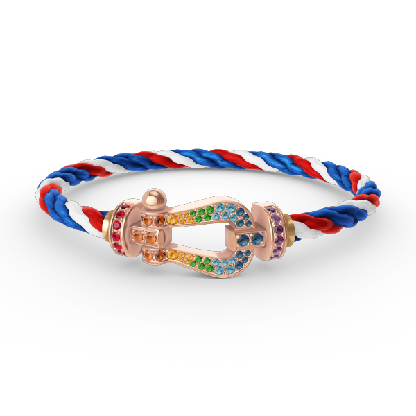 [OAK JURI]FORCE LARGE HORSESHOE  COLORED DIAMOND BRACELET ROSE GOLD
