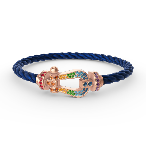 [OAK JURI]FORCE LARGE HORSESHOE  COLORED DIAMOND BRACELET ROSE GOLD