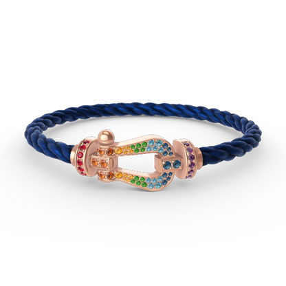 [OAK JURI]FORCE LARGE HORSESHOE  COLORED DIAMOND BRACELET ROSE GOLD