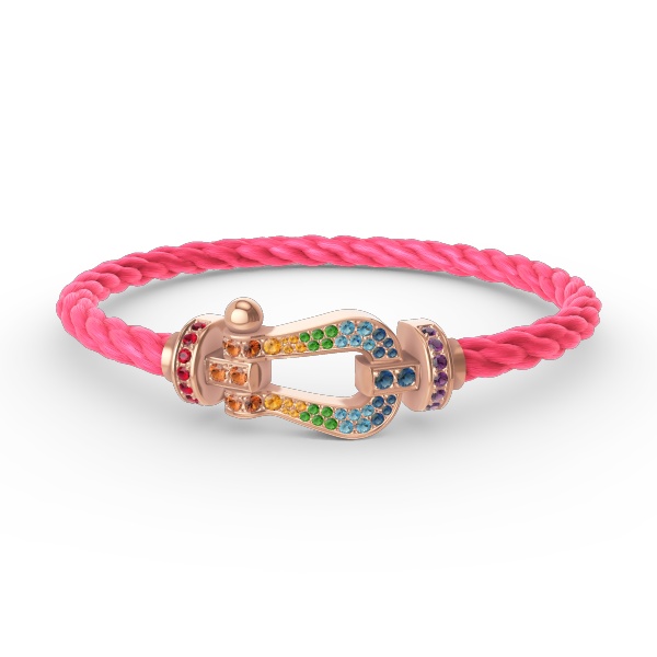 [OAK JURI]FORCE LARGE HORSESHOE  COLORED DIAMOND BRACELET ROSE GOLD