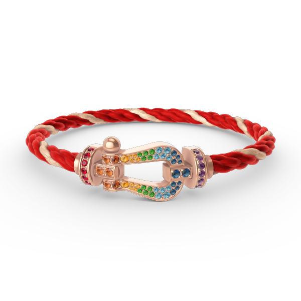 [OAK JURI]FORCE LARGE HORSESHOE  COLORED DIAMOND BRACELET ROSE GOLD