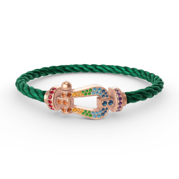 [OAK JURI]FORCE LARGE HORSESHOE  COLORED DIAMOND BRACELET ROSE GOLD