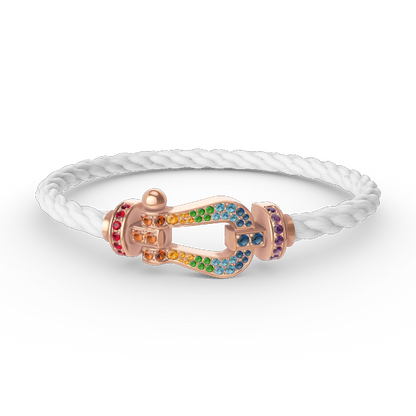 [OAK JURI]FORCE LARGE HORSESHOE  COLORED DIAMOND BRACELET ROSE GOLD