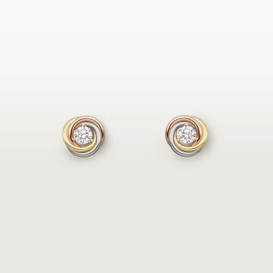 [OAK JURI]TRINITY STUD DIAMOND EARRINGS