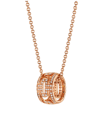 [OAK JURI]PARENTESI NECKLACE PINK GOLD DIAMOND