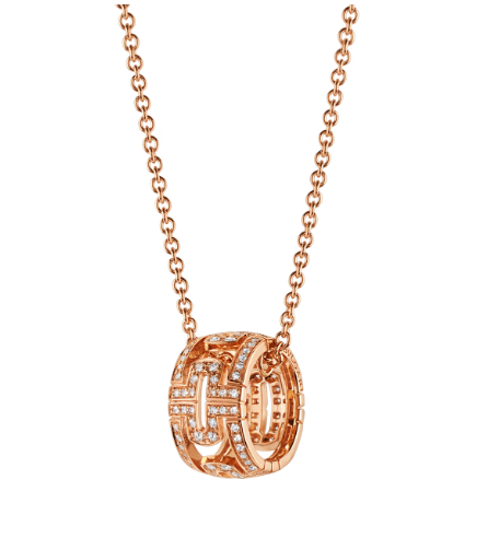 [OAK JURI]PARENTESI NECKLACE PINK GOLD DIAMOND